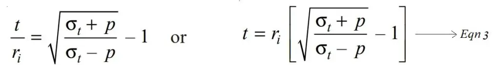 Tensiones en una carcasa cilíndrica gruesa. Tensiones en una carcasa cilíndrica gruesa.