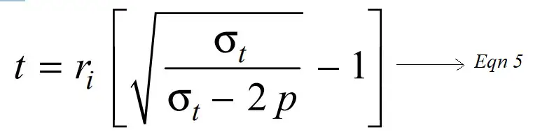 Tensiones en una carcasa cilíndrica gruesa. Tensiones en una carcasa cilíndrica gruesa.