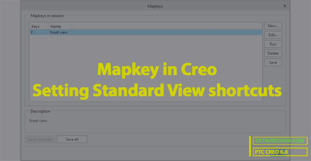 Mapkeys en Creo: atajos de teclado para vistas estándar